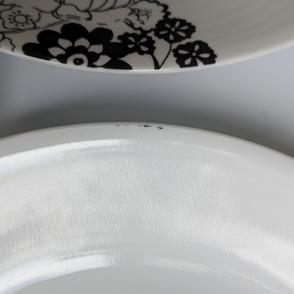 12 Corelle Uptown Garden Plates, 6 Appetizer & 6 Dinner, Black & White Floral - Picture 9 of 15